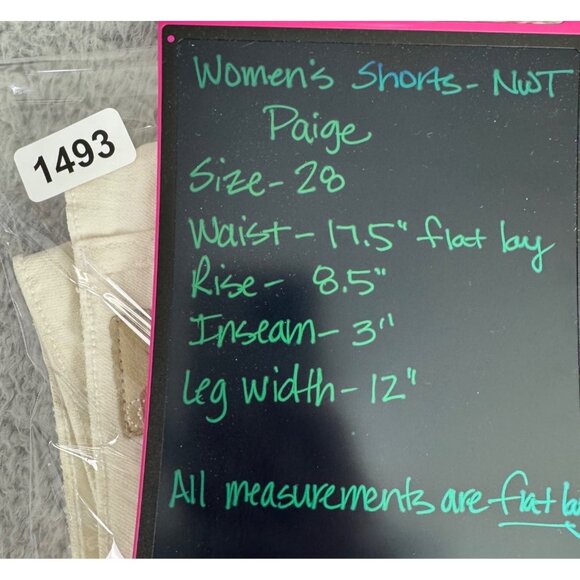 Paige Womens Cream Denim Shorts Size 28 NWT 98% Cotton 2% Spandex Premium Qualit - Picture 11 of 12